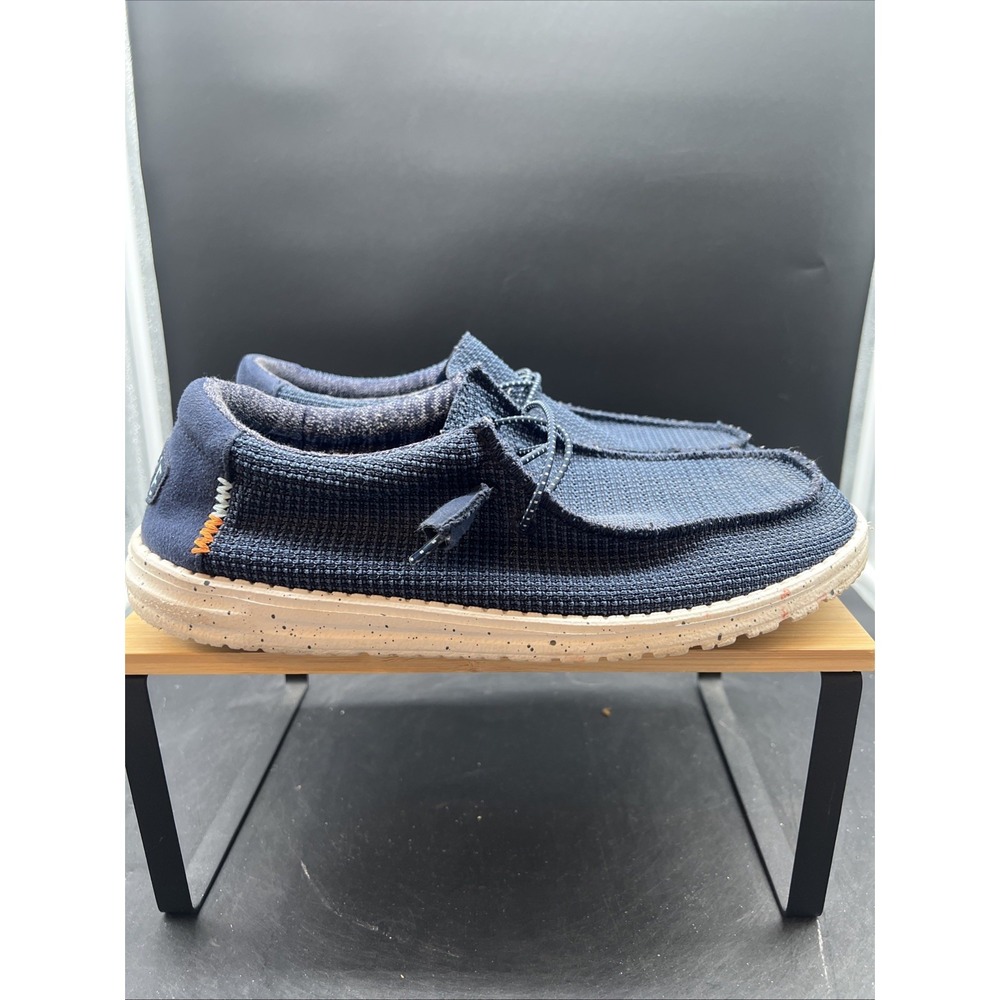 Hey Dude Wally Sport Mesh Loafers Navy Comfort Shoes Mens Size 10